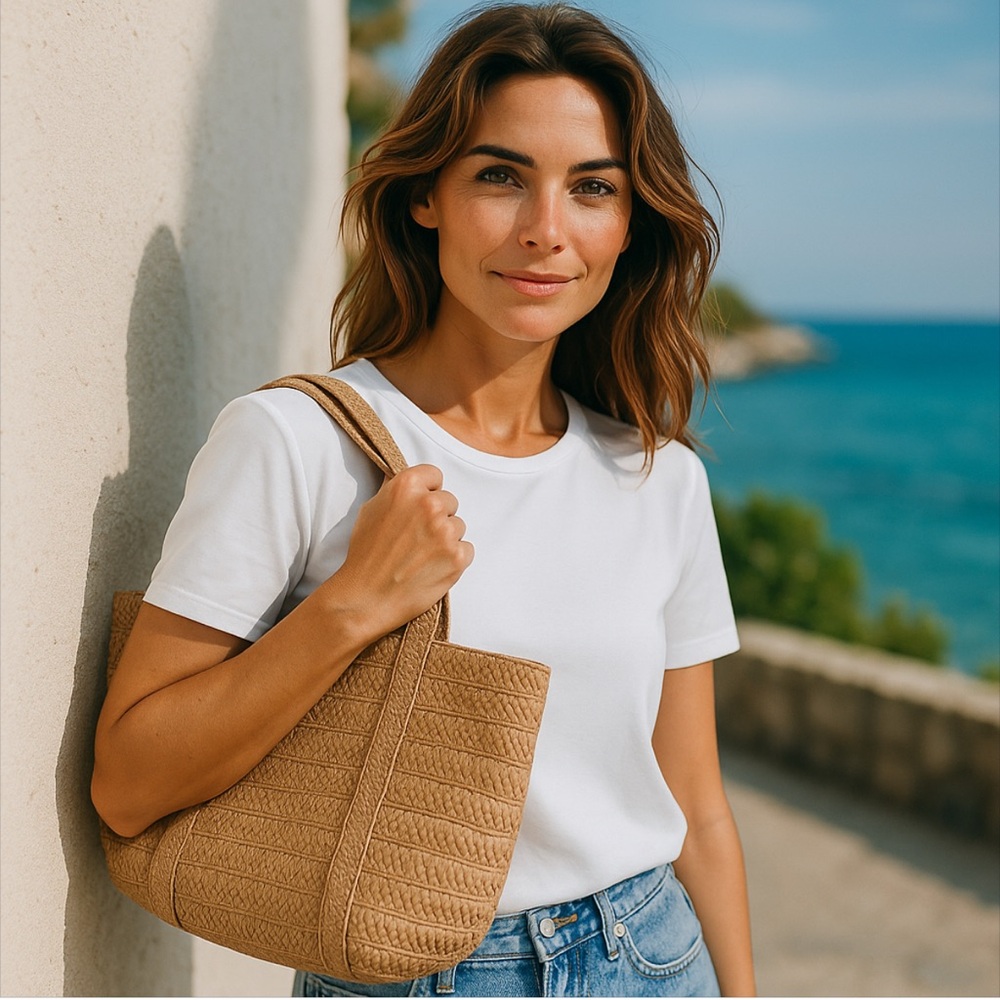 Draper James Everyday Straw Shoulder Tote Bag - Picture 5 of 10